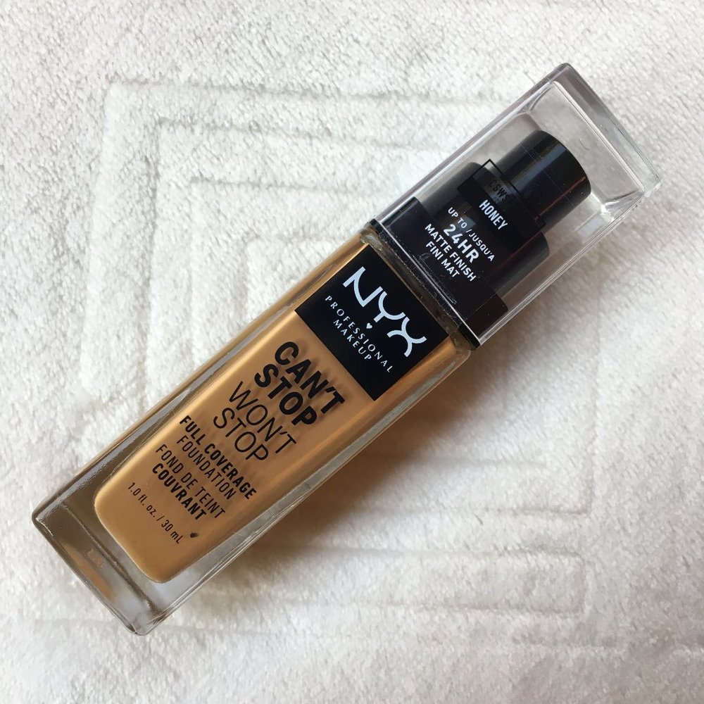 5/$15 NYX Can't Stop Foundation - Honey Full Coverage Liquid Foundation